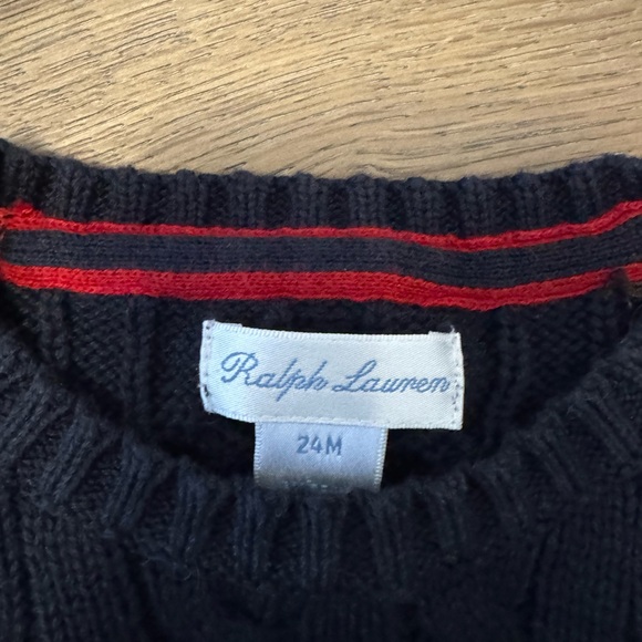 Ralph Lauren Cable-Knit Cotton Sweater 24M - Picture 3 of 9